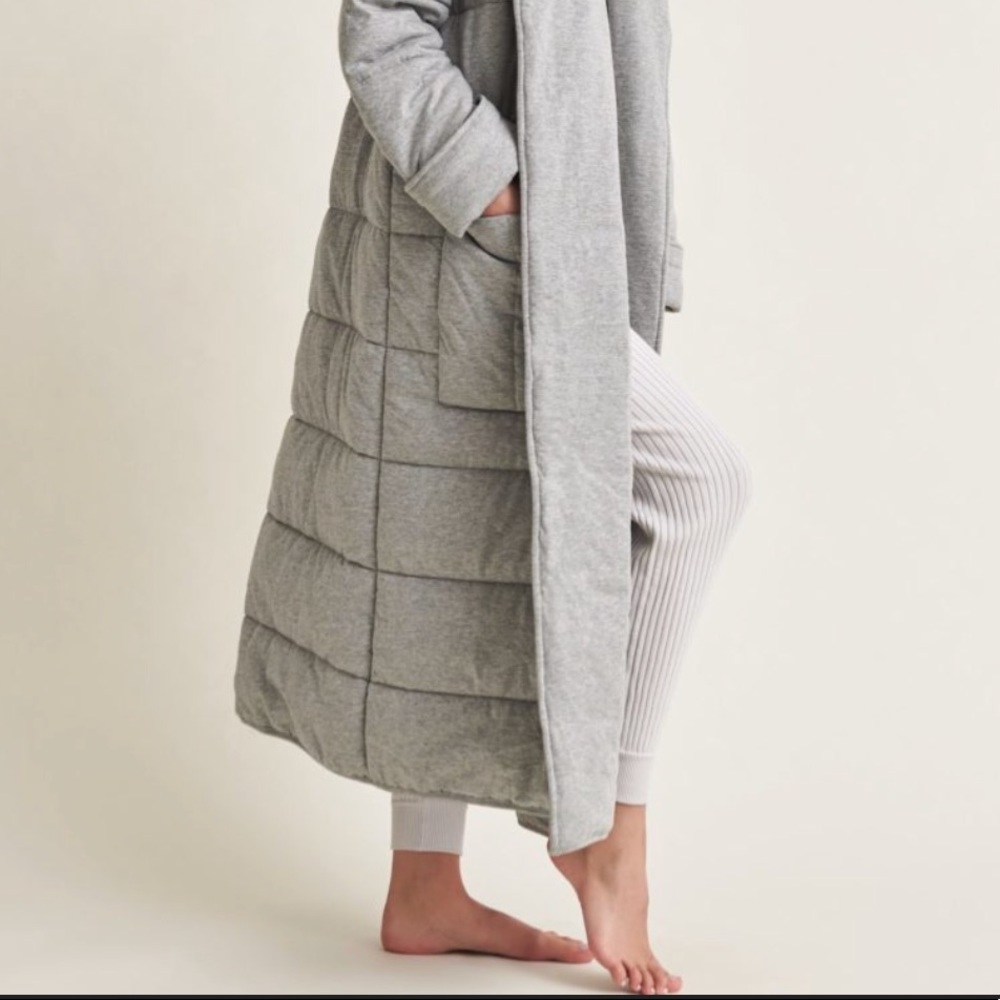 Skin Quilted Sonya Robe 4 XL NWT Eye Mask Gray - Picture 16 of 16